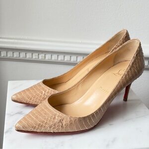 Christian Louboutin Pigalle Follies 70 Watersnake Perce 36.5